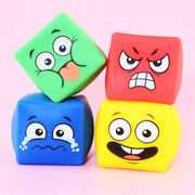 Squeeze Cube med Ansigt asst. farver