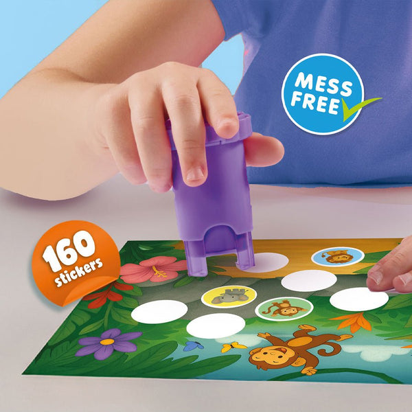 Stempel med Klistermærker med Jungledyr
