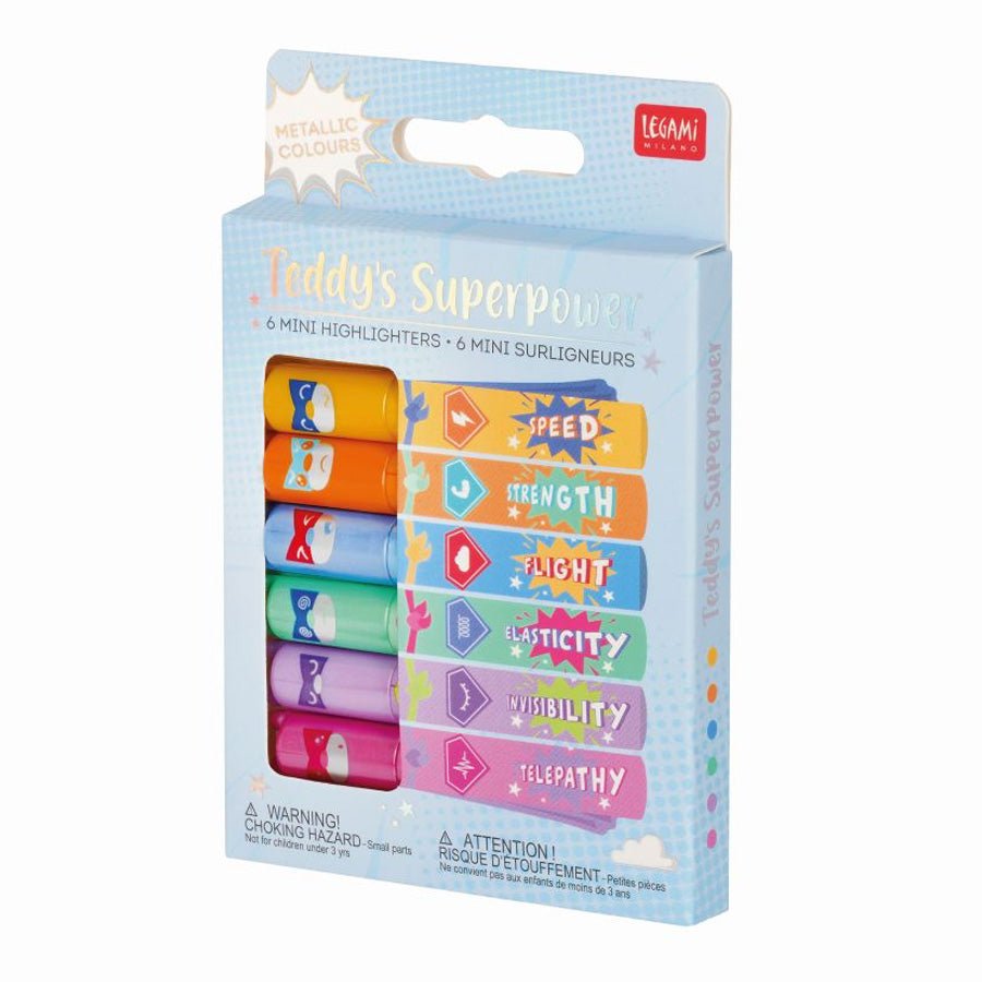 Teddys Superpower Highlighters i Metalfarver