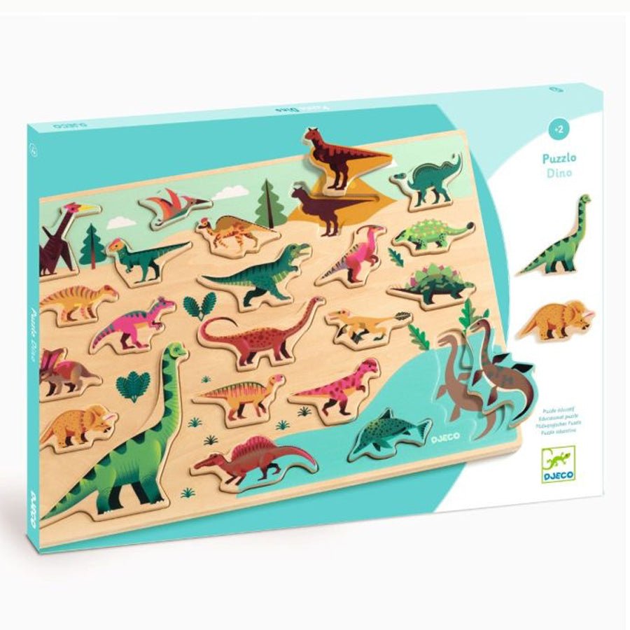 Træpuslespil med Dinosaurer