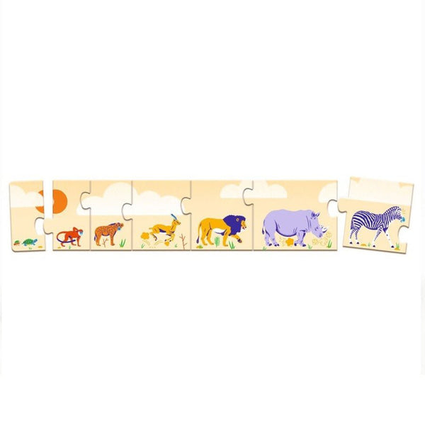 Lærepuslespil med Stor og Lille