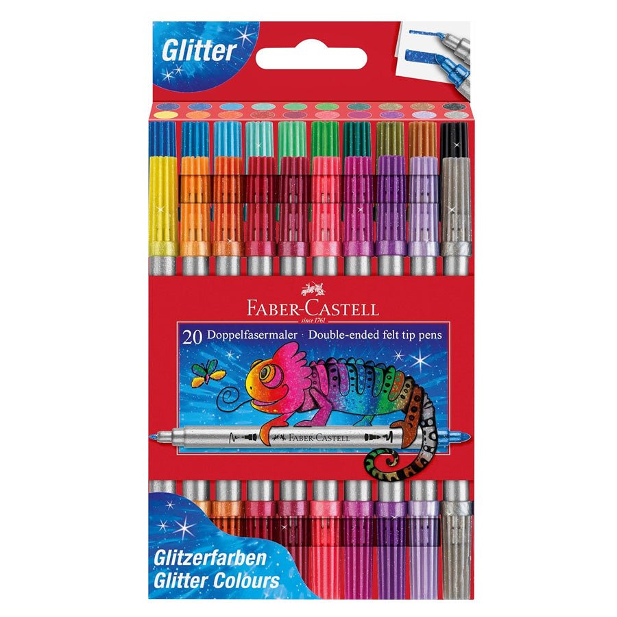 Glitter Tusser med Dobbelt Spids i Tyk/Tynd (20 stk)