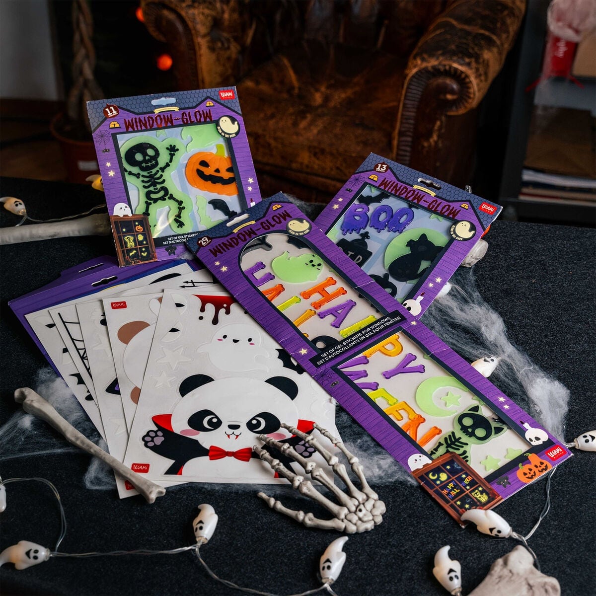 Selvlysende Halloween Gel Stickers